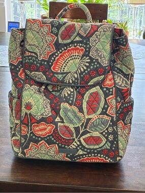 Vera Bradley Quilted Floral Drawstring Backpack